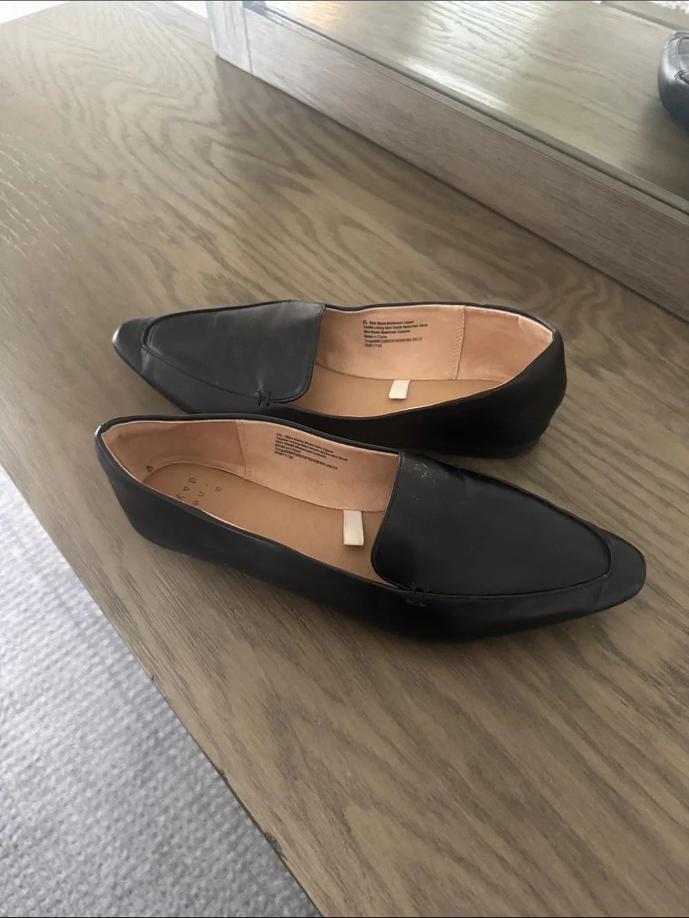 a new day Black Pointed Toe Women's Loafers